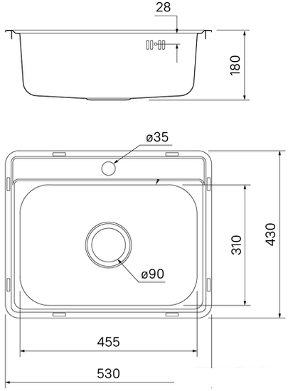 Кухонная мойка IDDIS Basic BAS53P0i77 - фото