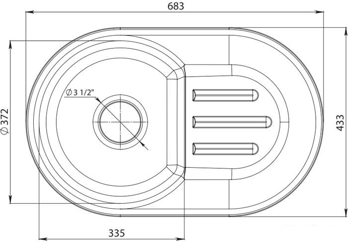 Кухонная мойка GranFest SMART GF-SM685L (белый) - фото