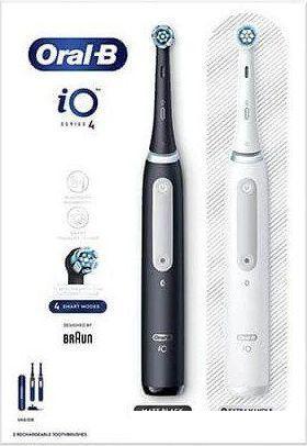 Комплект зубных щеток Oral-B iO Series 4 Duo (черный/белый) - фото