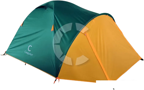Треккинговая палатка Следопыт Selenga 2 (зеленый/оранжевый) - фото