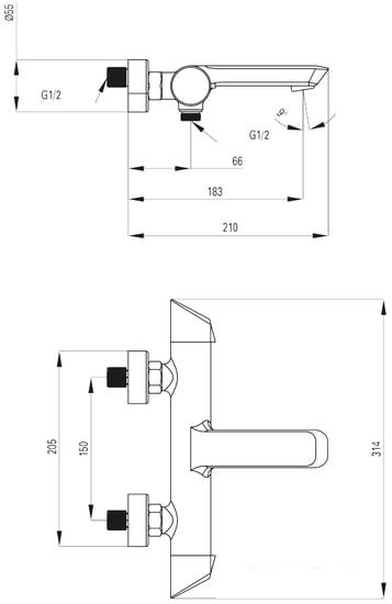 Смеситель Deante Arnika Titanium BQA D10M - фото