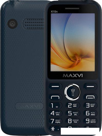 Мобильный телефон Maxvi K15n (синий) - фото