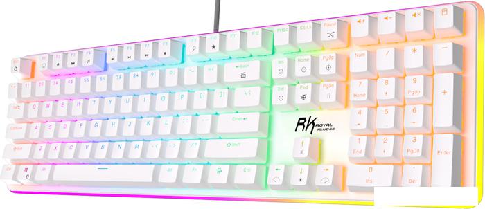 Клавиатура Royal Kludge RK918 RGB (белый, RK Red) - фото