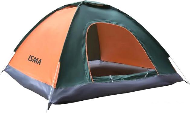Треккинговая палатка ISMA LY-1622 (оранжевый/зеленый) - фото