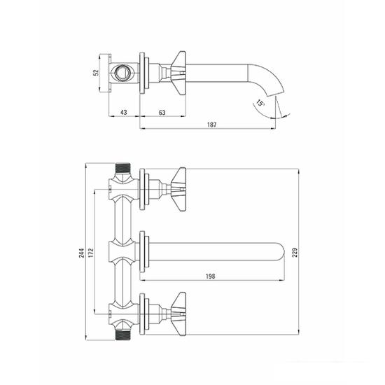 Смеситель Deante Temisto Nero BQT N54D - фото