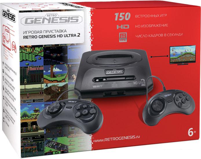 Игровая приставка Retro Genesis HD Ultra 2 (2 проводных геймпада, 150 игр) - фото