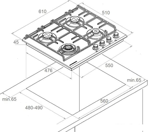 Варочная панель KUPPERSBERG FS 63 X - фото