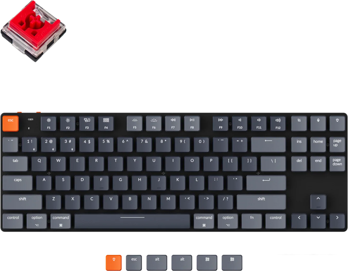 Клавиатура Keychron K1 SE RGB K1SE-E1-RU (Keychron Low Profile Optical Red) - фото