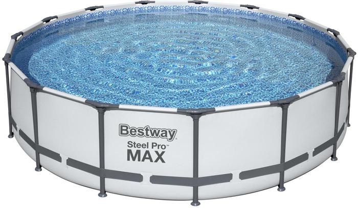 Каркасный бассейн Bestway Steel Pro Max (457x107, с фильтр-насосом, чехлом, диспенсером и лестницей) - фото