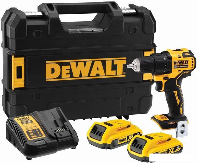 Дрель-шуруповерт DeWalt DCD708D2T-QW (с 2-мя АКБ, кейс) - фото