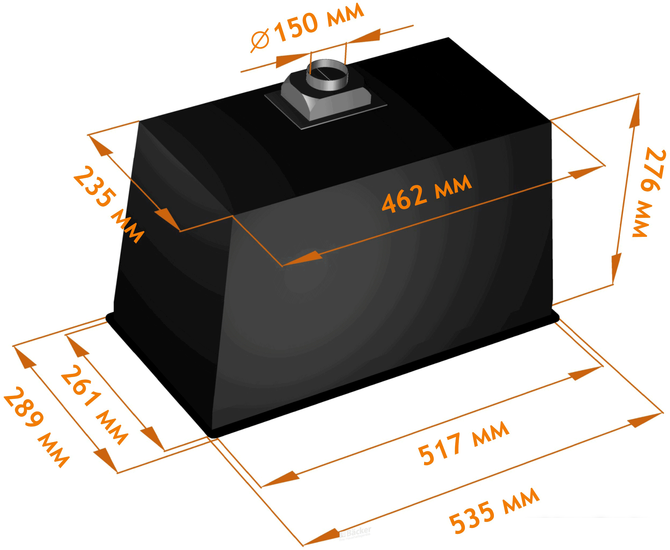 Кухонная вытяжка Backer BH54MC-18F12K-Black - фото