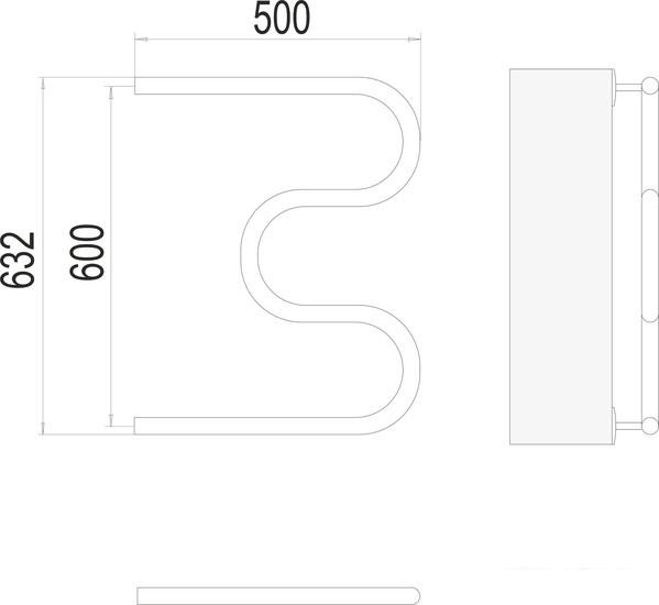 Полотенцесушитель TERMINUS М-образный 1
