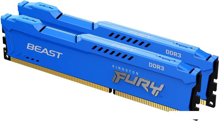 Оперативная память Kingston FURY Beast 2x4GB DDR3 PC3-12800 KF316C10BK2/8 - фото