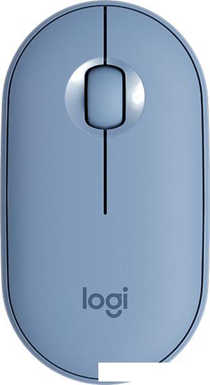 Мышь Logitech M350 Pebble (голубой) - фото