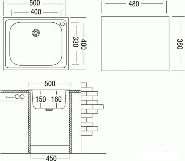 Кухонная мойка Ukinox CLM500.400-T5C 1C - фото