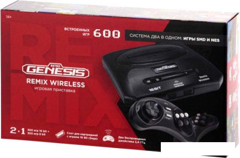 Игровая приставка Retro Genesis Remix Wireless 8+16 Bit (2 геймпада, 600 игр) - фото