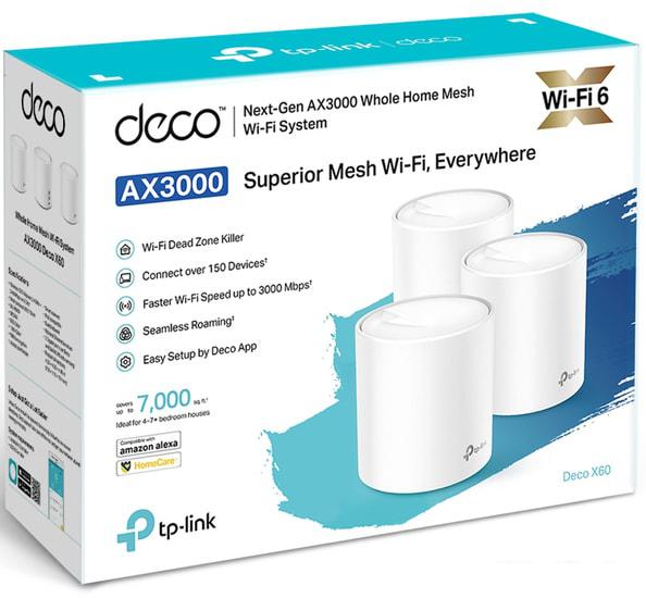 Wi-Fi система TP-Link Deco X60 V3 (3 шт.) - фото