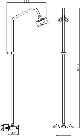 Верхний душ Potato B35-350 - фото