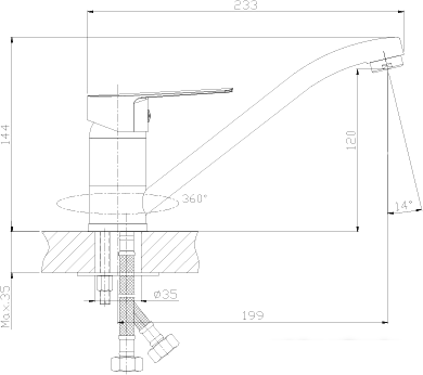 Смеситель Rossinka Silvermix S35-21 - фото