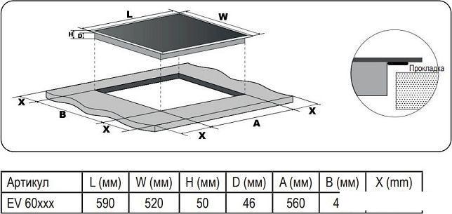 Варочная панель Evelux EI 6040 - фото