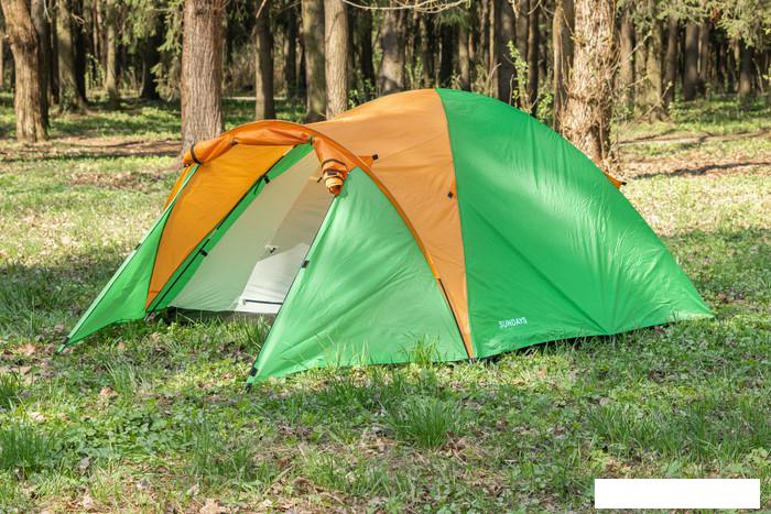 Треккинговая палатка Sundays ZC-TT010-3P v2 (зеленый/желтый) - фото