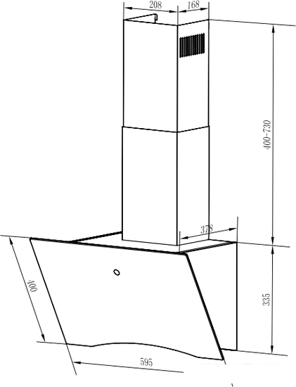 Кухонная вытяжка Weissgauff Assy 60 TC BL - фото