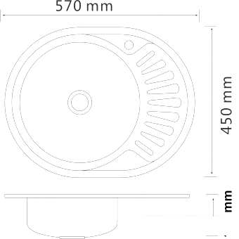 Кухонная мойка РМС MG6-5745OVL - фото