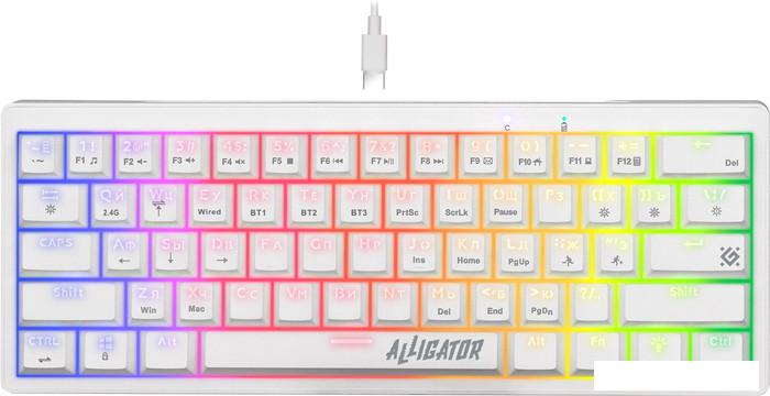 Клавиатура Defender Alligator GK-315 (белый) - фото