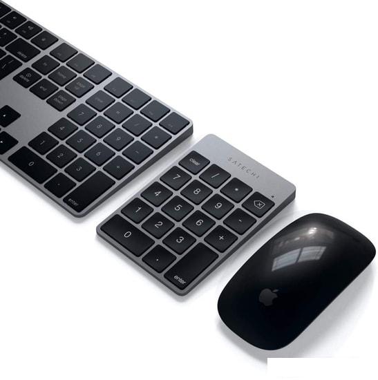 Цифровой блок Satechi Aluminum Slim Rechargeable Bluetooth Keypad (серый космос) - фото