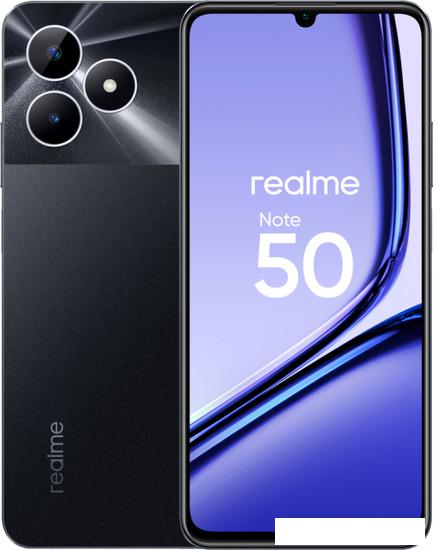 Смартфон Realme Note 50 4GB/128GB (полуночный черный) - фото