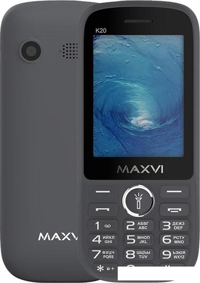 Мобильный телефон Maxvi K20 (серый) - фото