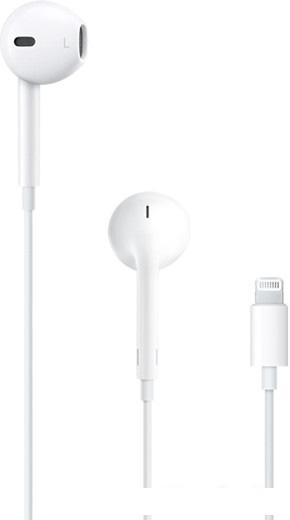 Наушники с микрофоном Apple EarPods с разъёмом Lightning [MMTN2ZM/A] - фото