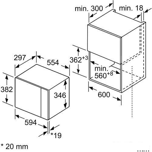 Микроволновая печь Bosch BFL524MS0 - фото