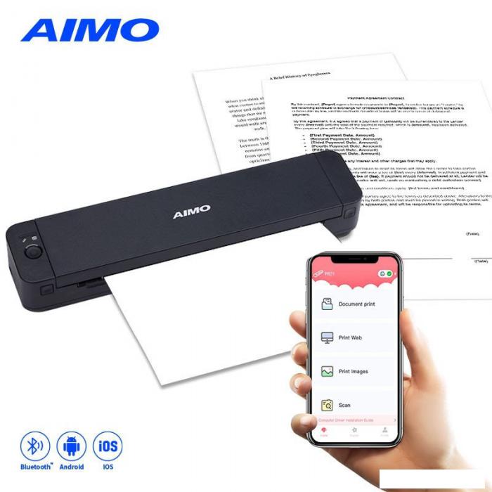 Портативный принтер Aimo P832 A4 Mobile Printer - фото