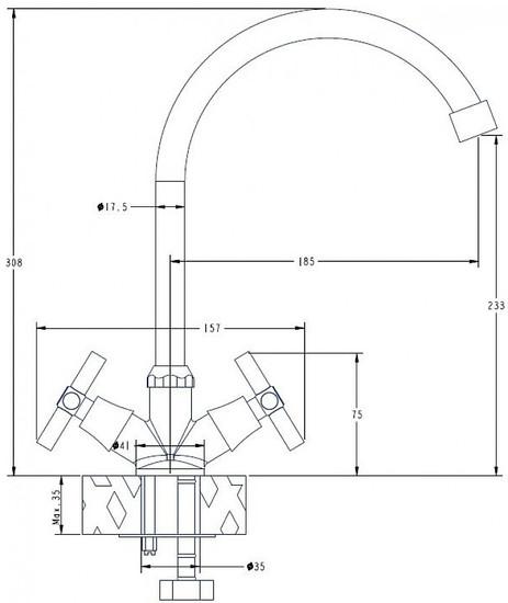 Смеситель Esko Zurich ZH 519 - фото