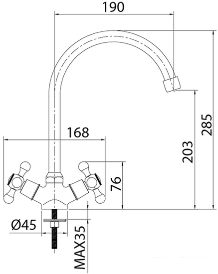 Смеситель Milardo Duplex DUPSB0JM05 - фото