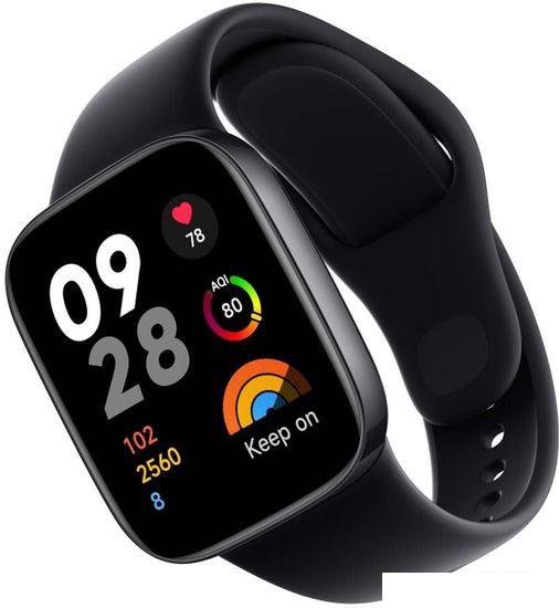 Умные часы Xiaomi Redmi Watch 3 Active (черный, международная версия) - фото