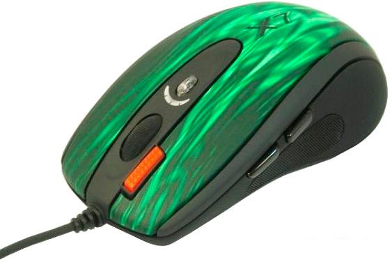 Игровая мышь A4Tech A4-XL-750BK-Green Fire - фото