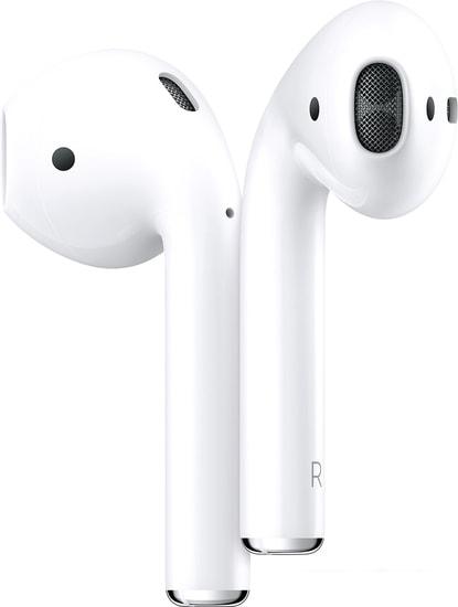 Наушники Apple AirPods 2 в зарядном футляре - фото