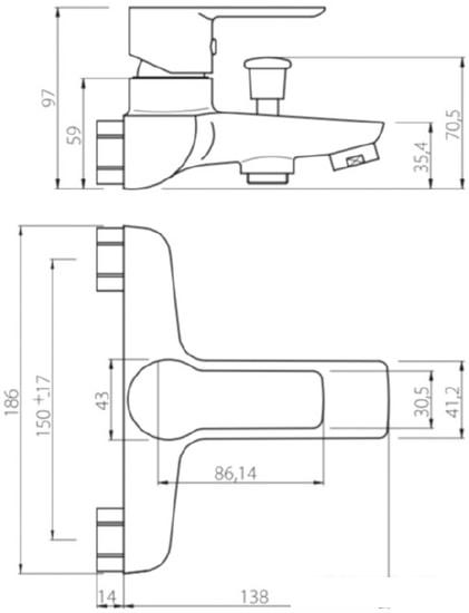 Смеситель RedBlu Origin Elegance 841000000 - фото