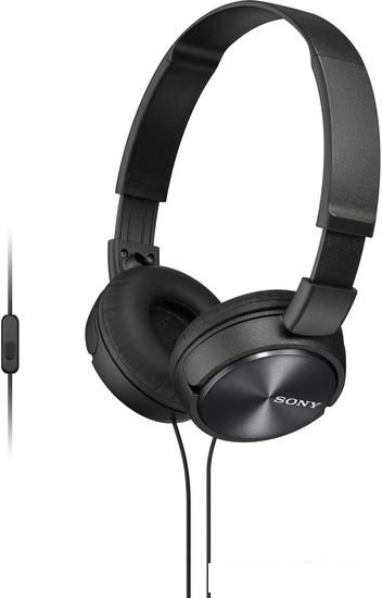 Наушники с микрофоном Sony MDR-ZX310AP (черный) - фото