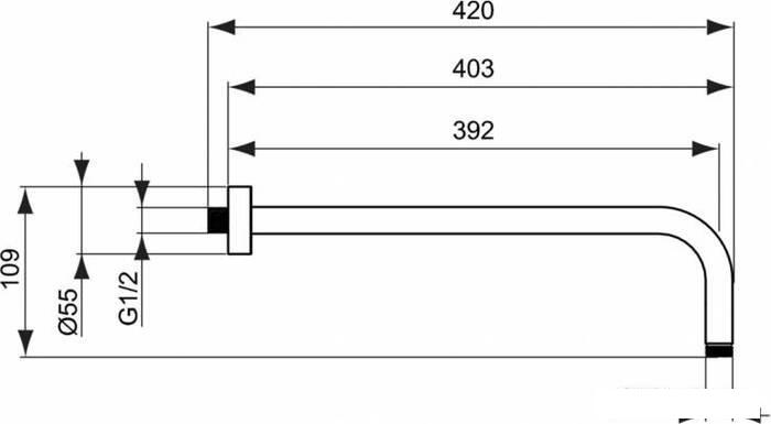 Держатель верхнего душа Ideal Standard IdealRain B9445AA - фото