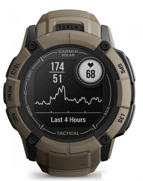 Умные часы Garmin Instinct 2x Solar Tactical Edition (светло-коричневый) - фото