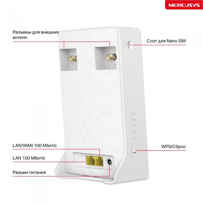 4G Wi-Fi роутер Mercusys MB110-4G - фото