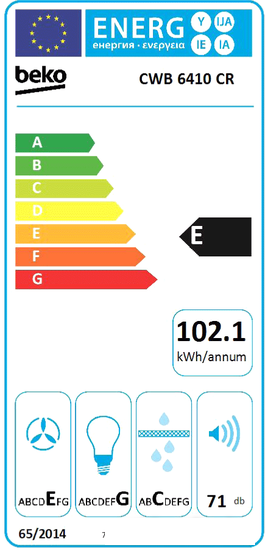 Кухонная вытяжка BEKO CWB 6410 AR - фото