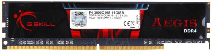 Оперативная память G.Skill Aegis 16GB DDR4 PC4-24000 F4-3000C16S-16GISB - фото