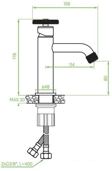 Смеситель Laveo Muro BAU 722D - фото