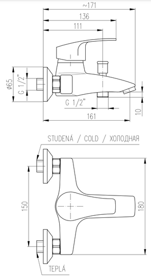 Смеситель Slezak RAV Kongo K054.5-1 - фото