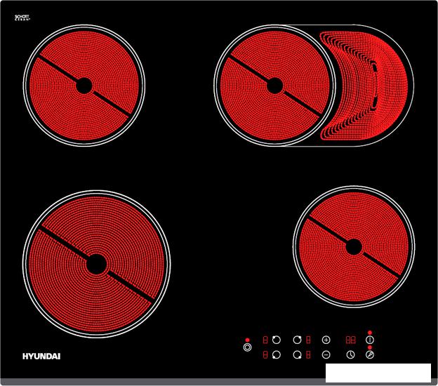 Варочная панель Hyundai HHE 6680 BG - фото