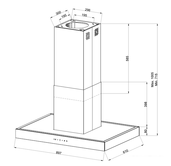 Кухонная вытяжка KUPPERSBERG Dudl 8 BX - фото